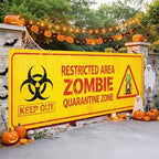 7x16FT Horror Zombies Halloween Garage Door Banner Halloween Zombies Garage Door Cover Decoration for Hallowen Decoration - Image 2