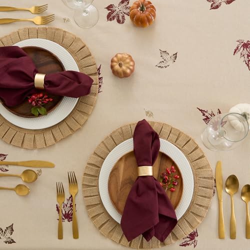 DII Rustic Autumn Leaves Kitchen Collection Thanksgiving & Fall Table Décor, Tablecloth, 60x120 - Image 3