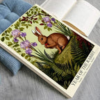 e Lunar Year of the Rabbit Art Print – Zodiac Wall Decor with Purple Iris Pattern Tender Caring Perceptive Refined Lunar New Year Poster for Home and Office 24X36 in Wrapped Framed - Image 3