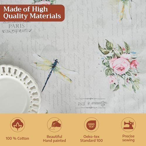 Maison d' Hermine Table Cloth Rectangle Table Reusable 100% Cotton 60"x90" - Image 3