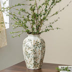 Ceramic Flower Vase for Home Decor, Vintage Green Decorative Vase 9.1 Inch by SUREYUESI