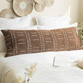 BlissBlush Decorativew Boho Body Pillow Cover 20x54, Brown Soft Oversized Long Lumbar Pillow, Boho Textured Oversize Body Pillow, Cover ONLY by BlissBlush