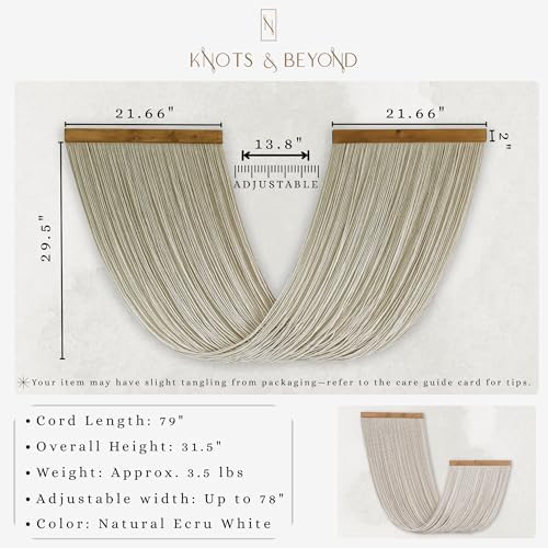 Knots & Beyond Macrame Wall Hanging Large, Boho Wall Tapestry, Bohemian Wall Decor, Fiber Wall Art - Image 3