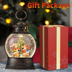 Christmas Snow Globes Lantern, Winter Scene with Highland Cow Christmas Tree, Musical Snowglobe with LED Lights & 6h Timer Swirling Glitter Holiday Decortaions Gifts, USB/Battery Powered - Image 6