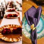 Set of 100 Leaf Napkin Rings Metal Gold Napkin Ring, Napkin Rings Bulk Dinner Banquet Serviette Decor, Dinning Table Setting for Thanksgiving Christmas Halloween Holiday Wedding Party - Image 6