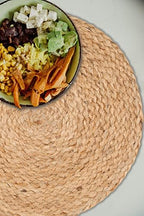Natural Jute Placemat Set of 4 - Round 13 Inch Decorative Reversible Braided Hand Woven Charger for Dinner Table Décor Farmhouse Christmas Wedding Family Gathering Party and Everyday Use - Image 5