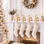 4 Pcs Christmas Reindeer Stocking Holder for Mantel Deer Stocking Hangers - Image 6