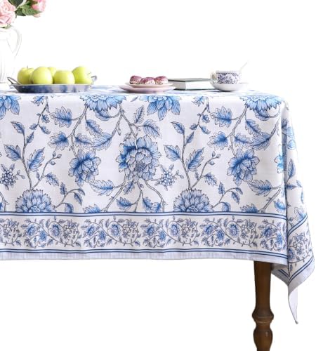 ISAENNE Designer French Rectangular Reusable Tablecloth,94"x63" by Isaennehomedecoration