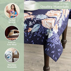 Maison d' Hermine Table Cloth Rectangle Table Reusable 100% Cotton 70"x140" - Image 3