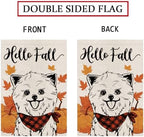 Seasonal Garden Flags Pomeranian Double Sided Flags Set of 11 Holiday Farmhouse Indoor Outdoor Yard Lawn Christmas Gifts Decorations 12.5x18 Inch - Image 3