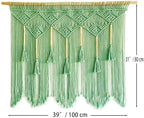 Youngeast Large Macrame Wall Hanging Macrame Headboard for Bedroom Window Curtains Boho Wall Decor Art tapestry Tassel Woven Wall Backdrop 31”X39” (Wood Dowels Not Included) - Image 6