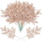 Cindeer 100 Pcs Christmas Tree Picks Sprays Glitter 10.2 in,Rose Gold by Cindeer
