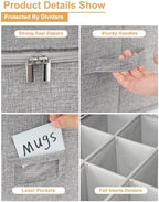 punemi Mug Storage Organizer, 2-Pack Hard Shell Boxes for Packing & Moving - Image 6