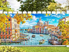 16X7Ft Venice Italy Garage Door Cover Banner Decorations Gondolas Canal in Venice Italy Photo Backdrop Garage Door Large Wall Decorations for Outdoor Home Yard Decor Party Photo Backgrounds - Image 7