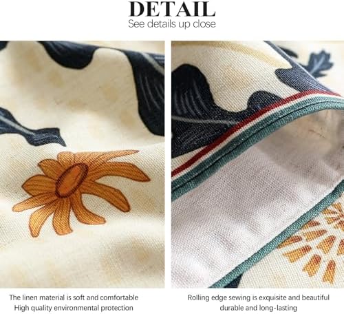 bilin gaier Designer French Linen Extra Long Table Runner,118"x12"-Tijuana - Image 5