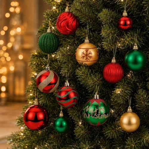 SHareconn 66Pcs Christmas Tree Decorations, Christmas Tree Ornaments Set - Image 7