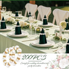 100 Pcs Gold Napkin Rings Bulk, Pearl Napkin Rings - Image 4