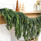 Janinka 40" Christmas Norfolk Pine Dripping Garland with 12" Dripping Branches Realistic Touch Christmas Artificial Greenery Garland for Mantle Table Stair Fireplace Home Indoor Outdoor Party Decor - Image 6
