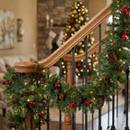 National Tree Company 9ft Pre-Lit Crestwood Spruce Christmas Garland - Image 2