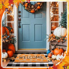Moucuny 2 Pcs Fall Doormat Outdoor, Fall Front Porch Decor, Non Slip - Image 5