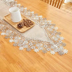 Natural Beige Floral Lace Table Runner Dresser Scarf (16” x108”) - Image 5