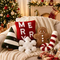 Geelin 5 Pcs Christmas Throw Pillows Gingerbread Xmas Tree Snowflake Candy by Geelin