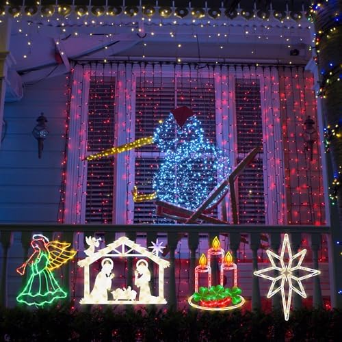 TRWYMZ 16" Christmas Window Silhouette Lights Decorations - Image 3