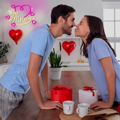 Be Mine LED Neon Sign Transparent Acrylic Light Decor for Wedding Birthday Party Wall Home Bedroom Room Art Decoration with USB Light Modulator 5V - Image 7