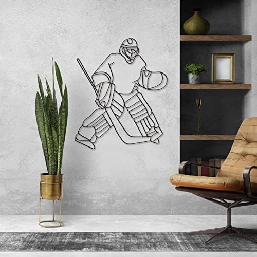 Hosley Ice Hockey Metal Wall Decor 29.25 Inch High - Ideal Home Decor Gift for Sports Enthusiast - Enhance Room, Bathroom, Home Office Decor - Perfect for Weddings & Parties - Image 7
