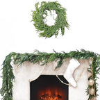 NSBELL 2PCS 6Ft Artificial Norfolk Pine Garlands, Real Touch Winter Pine Garland, Green Artificial Greenery Garland for Table, Mantle, Wall, Indoor, Outdoor Christmas Decorations - Image 6