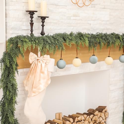 Jutom 2 Pcs 6 ft Artificial Christmas Cedar Garland - Image 5