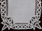Creative Linens White Battenburg Lace Table Runner 16x70 Inch Dresser Scarf - Image 2