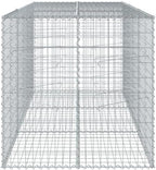 vidaXL Gabion Basket with Cover 118.1"x39.4"x39.4" Galvanized Iron - Image 6