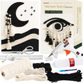 Macrame Kit for Beginners - DIY Rope Canvas Wall Art Kit with Ropes Supplies & Tools | DIY Macrame Art Wall Hanging Decor Starter Set, Craft Kits for Adults, Boho Aesthetic Home Decoration (Black) by BeadHub