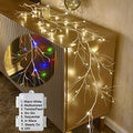 Hairui Lighted Birch Garland Battery Operated with 8 Function 48 Warm White and Multi Color Lights 6FT, Pre Lit Garland for Fireplace Christmas Holiday Decoration Indoor Outdoor by Hairui