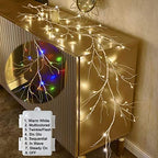 Hairui Lighted Birch Garland Battery Operated with 8 Function 48 Warm White and Multi Color Lights 6FT, Pre Lit Garland for Fireplace Christmas Holiday Decoration Indoor Outdoor by Hairui
