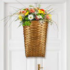 Domensi 15.5 x 10 x 7.5 Inch Front Door Basket Woven Wall Hanging Basket Hanging Storage Decor Farmhouse Decor Crafting DIY for Front Door(15.5 x 10 x 7.5 Inch,Classic Style) by Domensi