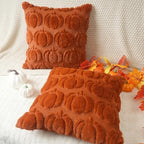 GEEORY Rust Fall Pumpkin Throw Pillow Covers, 26x26 Inch (Set of 2), Soft Faux Fur Wool, Farmhouse Style for Autumn Home Sofa Decor GC019-26 - Image 5