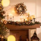 Valery Madelyn 20" Pre-Lit Christmas Wreath for Front Door with Lights - Image 2