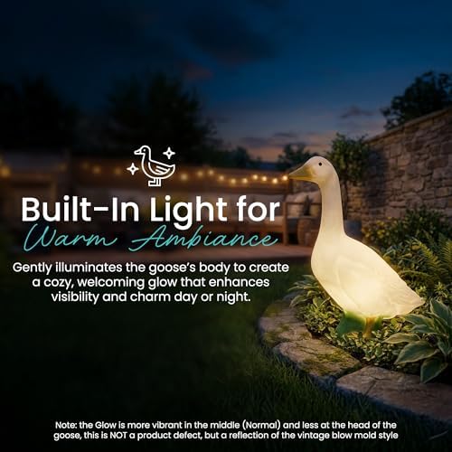 Union Products Light Up Goose Lawn & Garden Statue, 23 Inch Tall, Original - Image 3