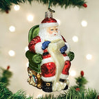 Old World Christmas Santa Checking His List Glass Blown Ornament for Christmas Tree, Handcrafted Holiday Decoration, Santa Collection - Image 2