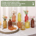 Colored Glass Vases Bulk 32 Pcs - Assorted Vintage Bud Vases - Image 6