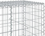 vidaXL Gabion Basket with Cover 137.8"x39.4"x39.4" Galvanized Iron - Image 4
