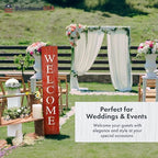 BARNWOODUSA Wooden Welcome Sign for Front Door 5 Foot, 5-Foot, Rustic Red - Image 3