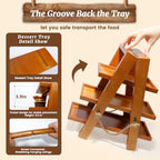 Tnstbiee 3 Tier Cupcake Stand - Wooden Display Stand for Desserts, Fruits - Image 5