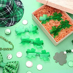 50 Pairs St Patricks Day Accessories Irish Shamrock Glasses Green Clover Design Lucky Plastic Glasses for Women Men Party Props Decorations Favor - Image 2