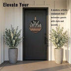 3D Welcome Sign for Front Door, Round Wooden Boho Wreath (15inch) - Image 3