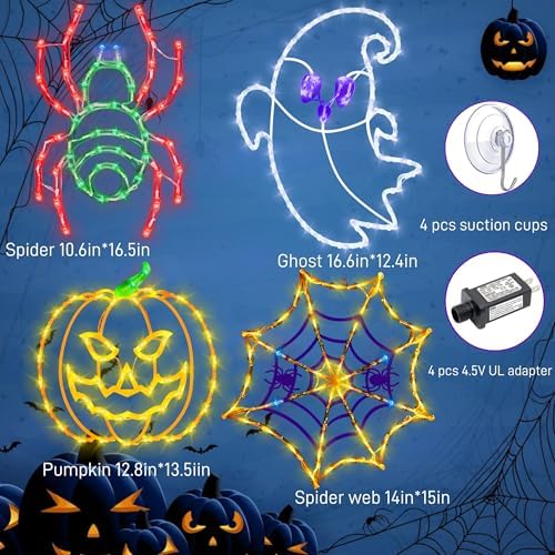 TRWYMZ Halloween Decorations - 16" Halloween Window Silhouette Lights - Image 2