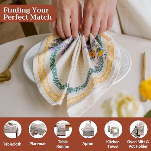 Maison d' Hermine Cloth Napkins Set of 6 Reusable 100% Cotton (20" x 20") - Image 4