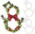 3 Pcs 22.75 Inches Christmas Wreath Winter Snowman Wire Forms by Memorywuu